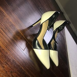 Tan and Black Heels